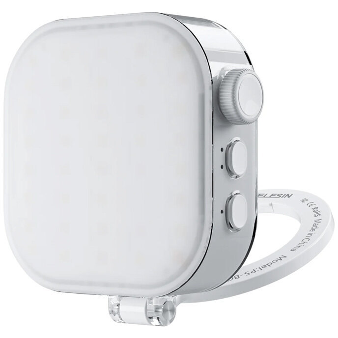 Accesoriu Camera Video Actiune pentru selfie, 2500K - 9000K, 2000mAh, Autonomie 20h, USB-C, Alb