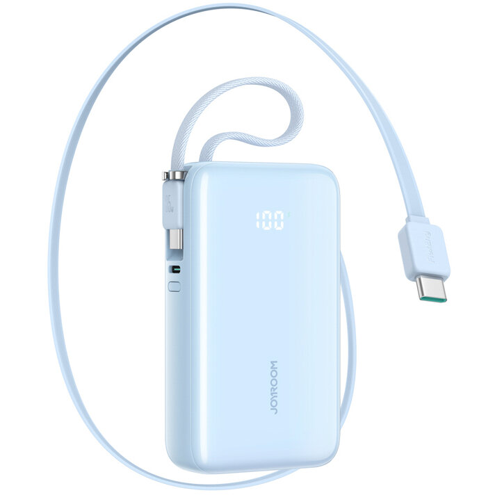 Acumulator extern JR-PR2L 10000mAh, 3x USB-C, 35W, Incarcare rapida, Albastru