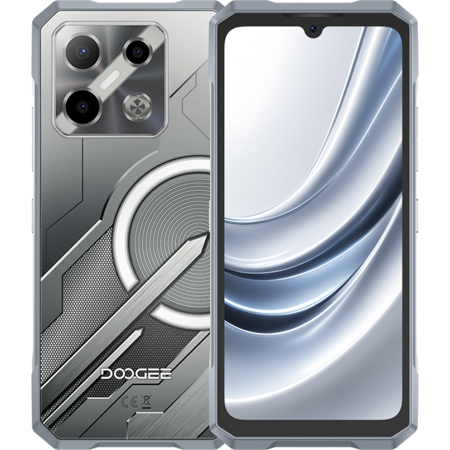 Telefon Doogee Blade GT Pro 5G Dimensity 7025 512GB 6.72   IPS 120Hz RGB Light NFC IP68 IP69K Android 14 Silver - imagine 2