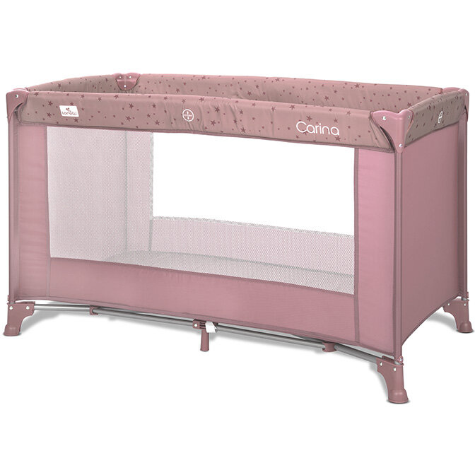 Patut Pliabil Carina 1 Nivel Geanta de Transport Pink Stars