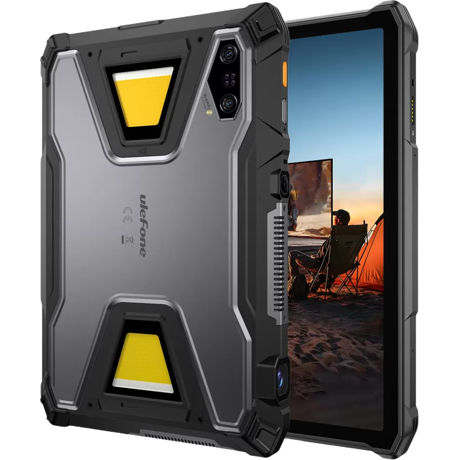 Tableta Rugged Ulefone Armor Pad 5 Ultra 5G cu Videoproiector Integrat Display 11Inch IPS FHD+ 90Hz 12GB RAM + 512GB 24200mAh NFC IP68 IP69K Android 15 Negru