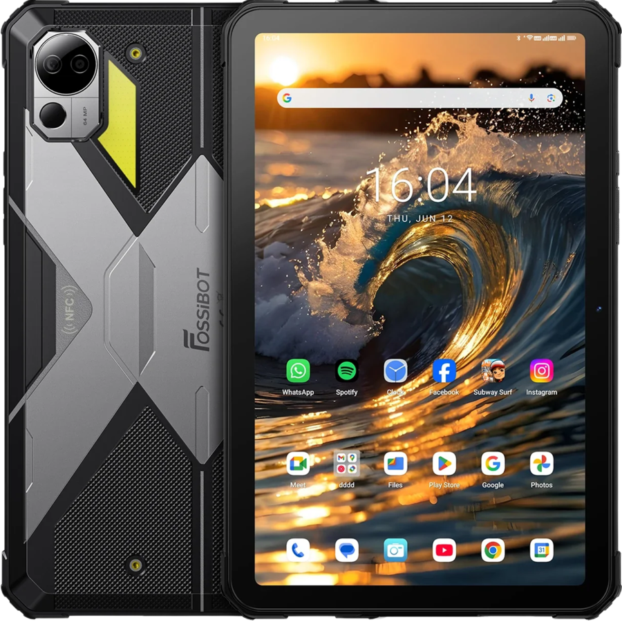 Tableta rugged Fossibot DT3, 5G SIM + Wi-Fi, 10.4-inch 2K, Dimensity 7300, 12GB RAM+ 256GB, NFC,  Stereo, 21560mAh, Android 15 - imagine 2