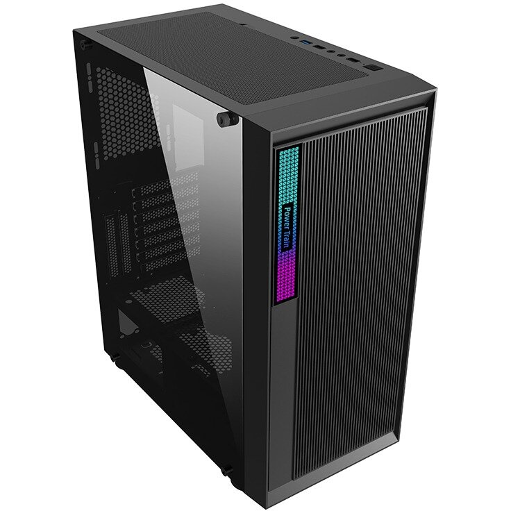 Carcasa Power Train GC361010B TG USB3.0 Midi ATX Negru — imaginea 3