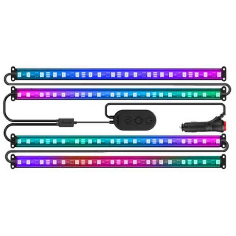 Banda LED pentru Masina Interior 30x Scene Sincronizare Muzica Control Aplicatie RGBIC Multicolor