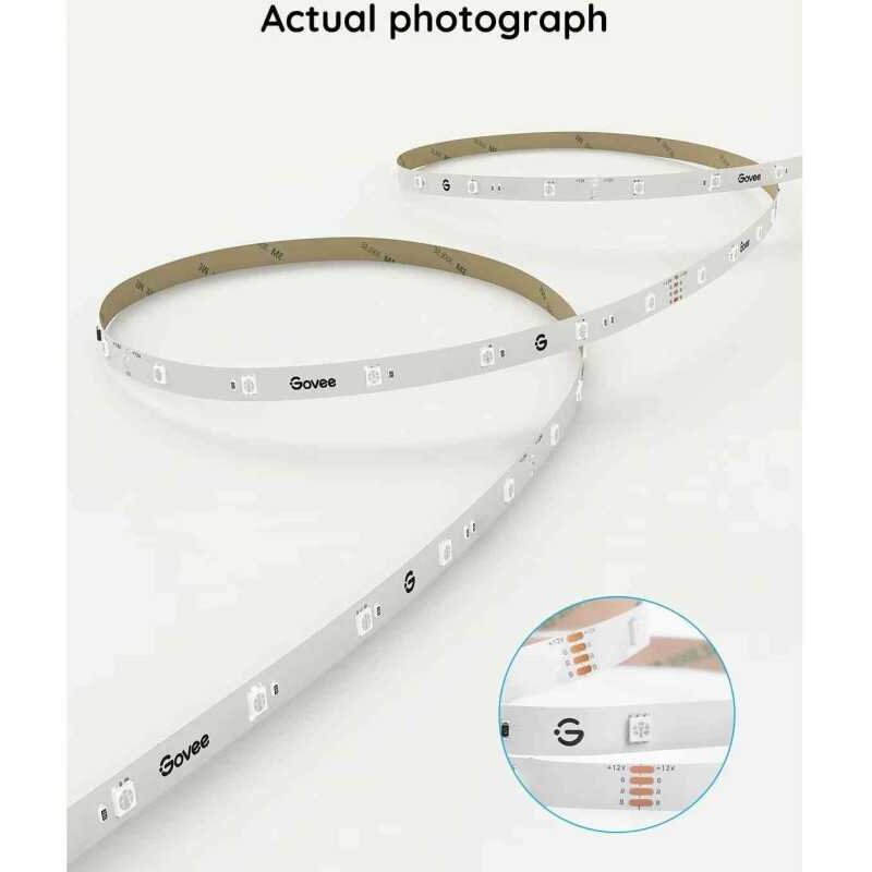 Banda LED inteligenta Wi-Fi Bluetooth 5m Compatibil Google Assistant & Alexa Sincronizare Muzica RGB Alb