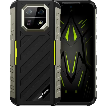 Smartphone Ulefone Armor 22 4G Dual SIM 6.58Inch 8GB RAM + 256GB NFC IP68 IP69K Android 13 Negru/Verde