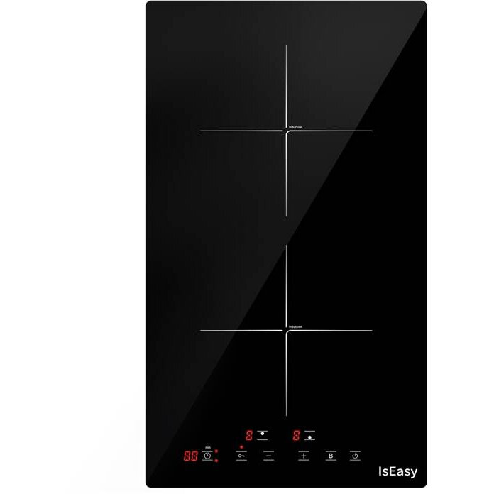 Plita Incorporabila pe Inductie LI2V-22 2 Zone de Gatit 9 Trepte de Putere Booster Touch Control 3400W Negru