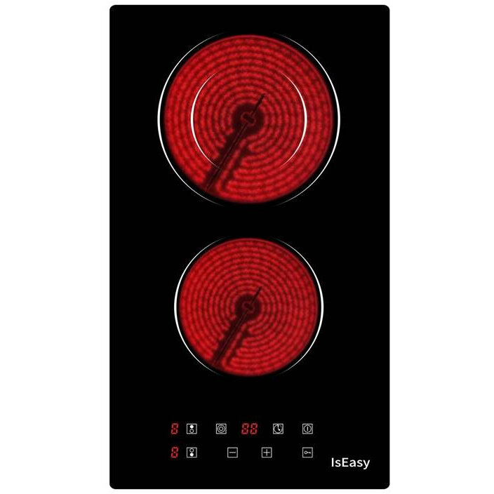 Plita Electrica Incorporabila LT2V-15 Ceramica 2 Zone de Gatit 9 Trepte de Putere 3000W Negru