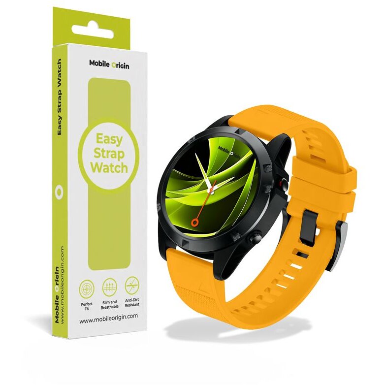 Accesoriu smartwatch Easy Strap compatibila cu ceasurile Garmin, 22mm, Galben