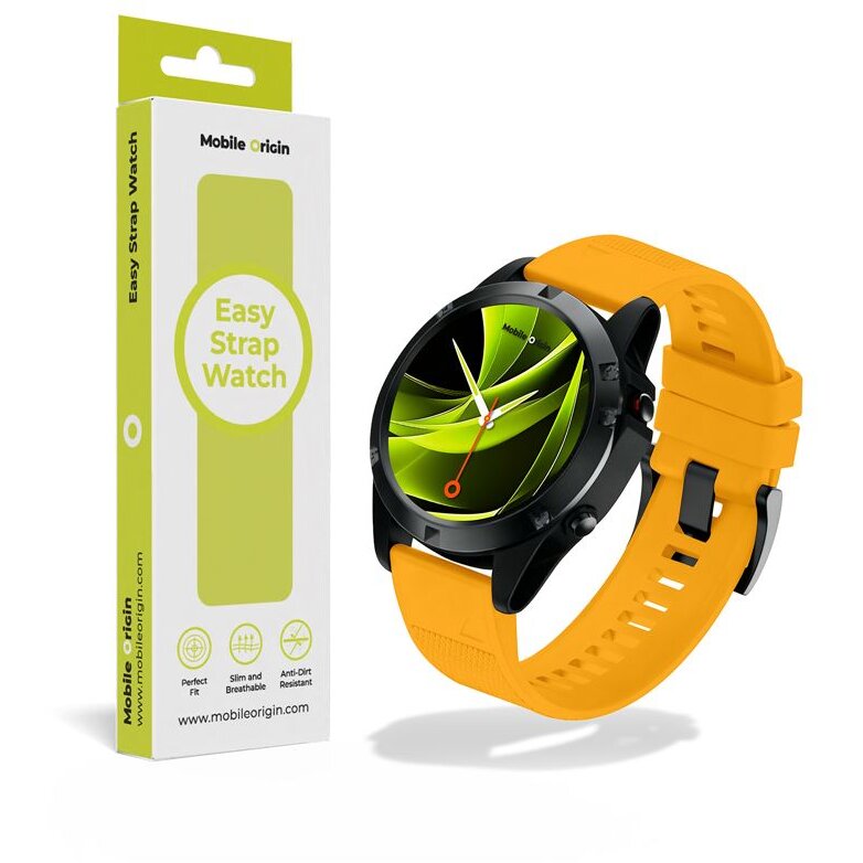 Accesoriu smartwatch Easy Strap compatibila cu ceasurile Garmin, 20mm, Galben
