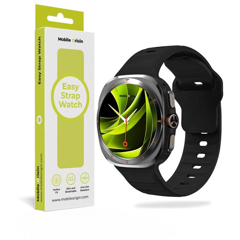 Accesoriu smartwatch Easy Strap compatibila cu Samsung Galaxy Watch Ultra 47mm, Negru