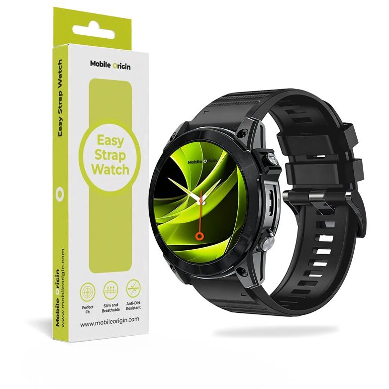 Accesoriu smartwatch Easy Strap Silicone compatibila cu ceasurile Garmin, 26mm, Negru
