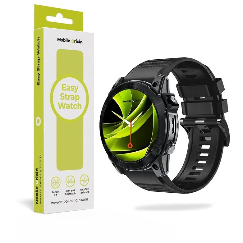 Accesoriu smartwatch Easy Strap Silicone compatibila cu ceasurile Garmin, 20mm, Negru