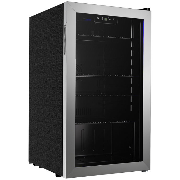 Frigider pentru Bauturi BR001-110 Capacitate 91L Termostat Argintiu/Negru