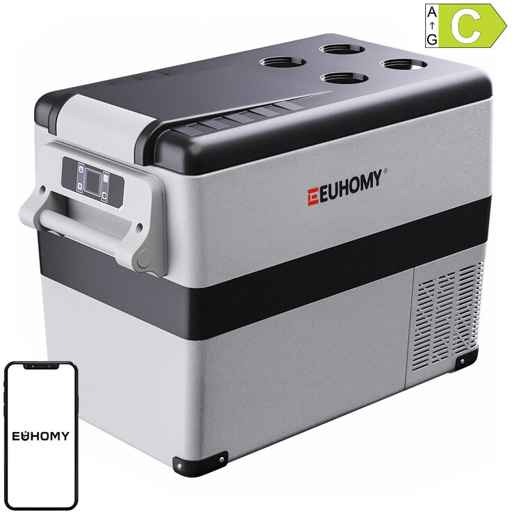 Frigider Auto Portabil DE-CF45AZ Capacitate 45L Panou Electronic Gri/Negru