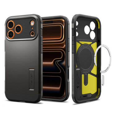 Husa MagSafe Spigen Tough Armor T pentru Apple iPhone 17 Pro Max Gri