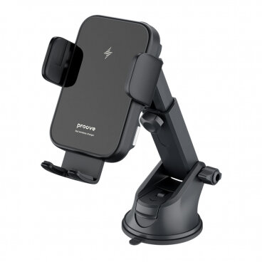 Incarcator Proove Auto Wireless Triple Clamp 15W 1.67A Negru