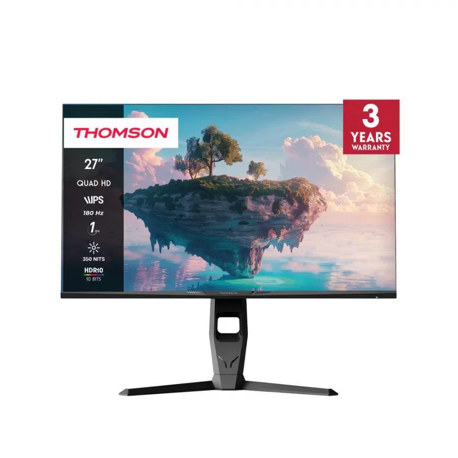 Monitor Gaming Thomson M27QG5Y14 IPS 27Inch QHD 180Hz 1Ms HDR10 Difuzoare Integrate 2x 2W Gri