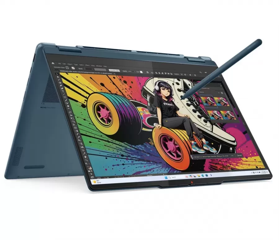 Laptop Lenovo YOGA 7 2-in-1 14 Ryzen AI 5 340 14inch OLED Touch 16GB 512GB Windows 11 Home Tidal Teal