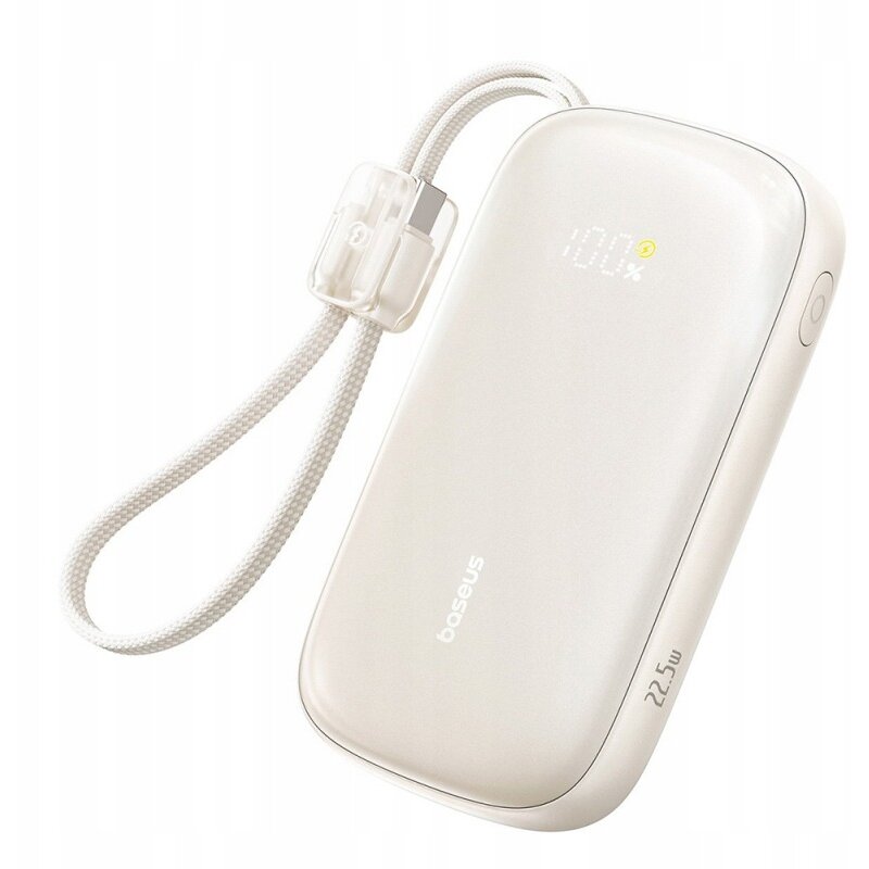 Baterie Externa EnerFill FC21 Qpow 3 Ultra 10000mAh 22.5W QC + PD 1 x USB-A - 1 x USB-C Bej