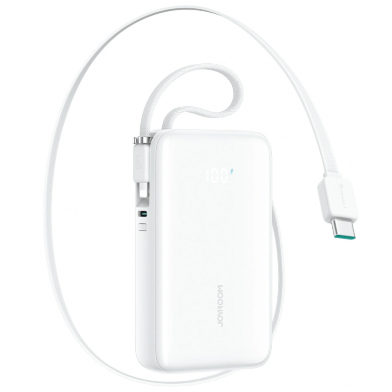 Baterie Externa JR-PR2L 10000mAh 35W QC + PD 1 x Lightning - 1 x USB-C Alb