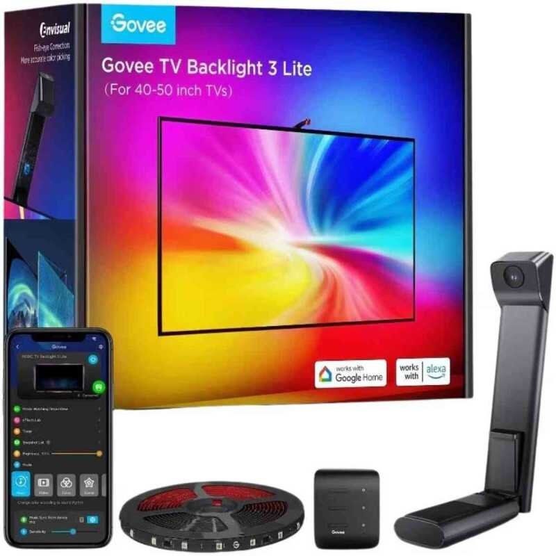 Banda LED Inteligenta TV Backlight 3 Lite 40-50inch Wi-Fi Bluetooth Camera Negru