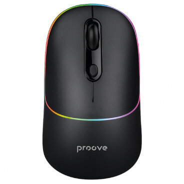 Mouse Wireless Proove Blink RGB 800DPI - 1600DPI BT / Wi-Fi Negru