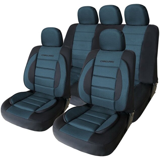 Huse Universale pentru Scaune Auto Calitate Premium Negru/Albastru