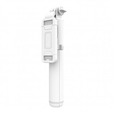 Selfie Stick Techsuit Q01 Bluetooth Universal cu Cleme Alb — imaginea 2