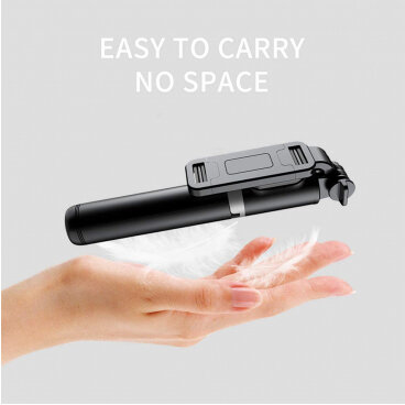 Selfie Stick Techsuit Q01 Bluetooth Universal cu Cleme Alb — imaginea 4
