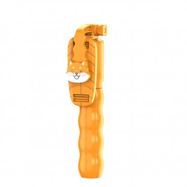 Selfie Stick Techsuit KT01 Bluetooth Universal cu Cleme Portocaliu