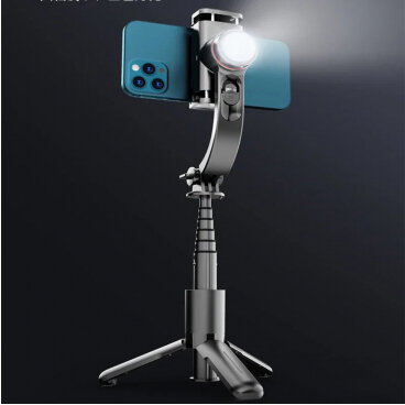 Selfie Stick Techsuit L18sMini Bluetooth Universal cu Cleme Negru — imaginea 4