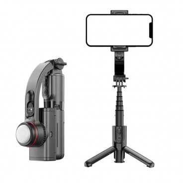 Selfie Stick Techsuit L18sMini Bluetooth Universal cu Cleme Negru