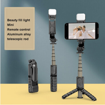 Selfie Stick Techsuit Q10s Bluetooth Universal cu Cleme Negru — imaginea 2