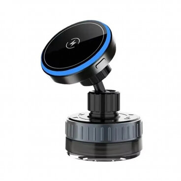 Incarcator Techsuit Auto Wireless HOLD253 15W 1.67A Negru — imaginea 2
