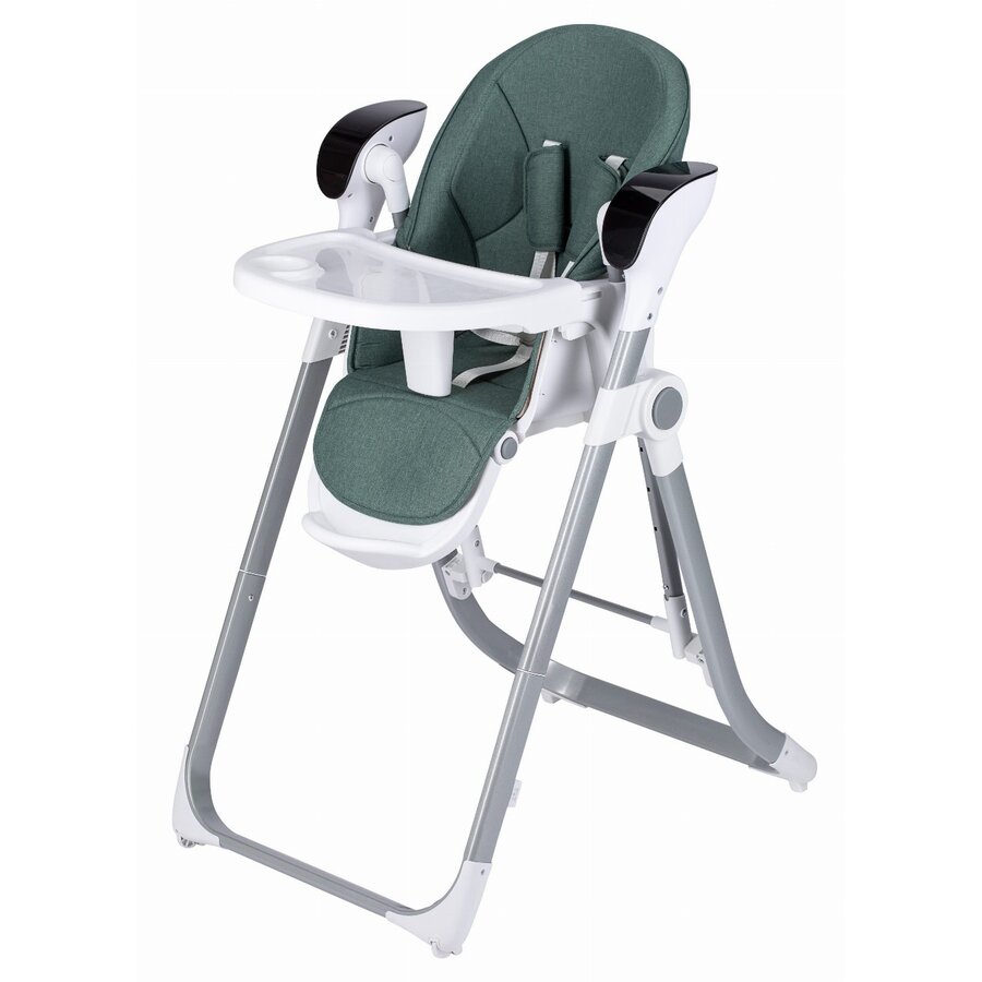 Scaun de Masă și Balansoar Bebeluși FreeON Oli Deluxe Transformabil cu Melodii de Leagăn 0 Luni+ Verde