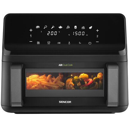 FRITEUZA DUBLA DIGITAL AIRFRYER 2X4.5 L 2700W SENCOR