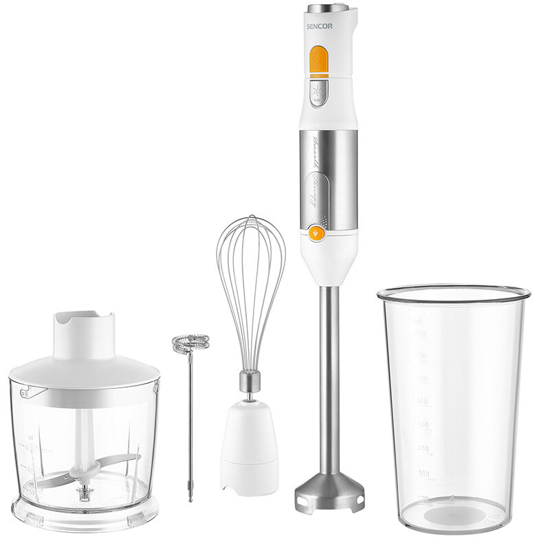 Blender de Mana S-SHB6301WH 4in1 Pahar Gradat 0.8L Tocator 0.5L 1200W Alb/Argintiu