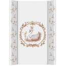 Saltea de Infasat Ceba Baby Moale Profilata 50x70cm pentru Comode si Masute de Infasat fara BPA Impermeabila +0luni Basic Glamour Style Alb