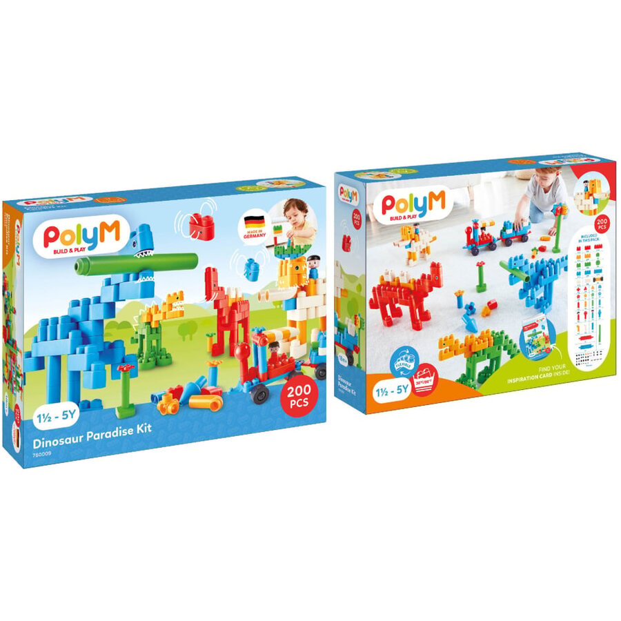PolyM Kit De Jucarie Kit De Jucarie Paradisul Dinozaurilor (200 piese) Copii Varsta 18 luni+3 ani+ Multicolor