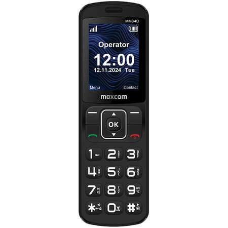 Telefon Mobil MaxCom MM34D 240 x 320 Pixeli TFT 2.4Inch RAM/ROM 48MB/128MB Black