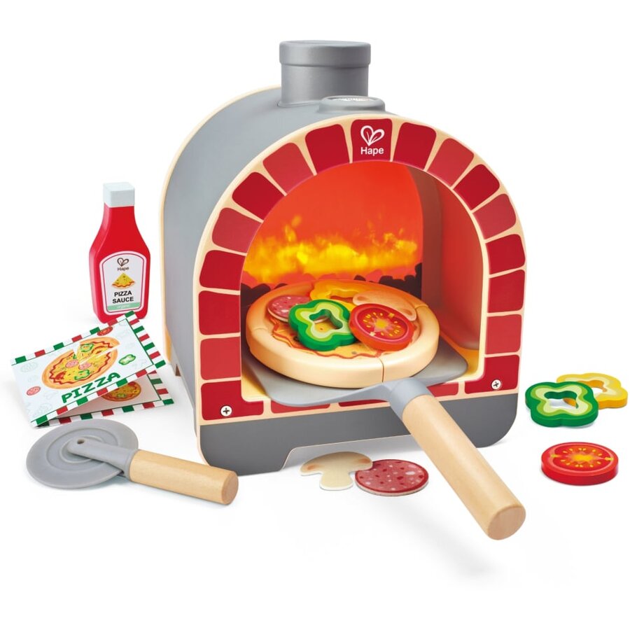 Jucarie Din Lemn Cuptor Pizza Copii Varsta 3 ani+ 6 ani+ Multicolor