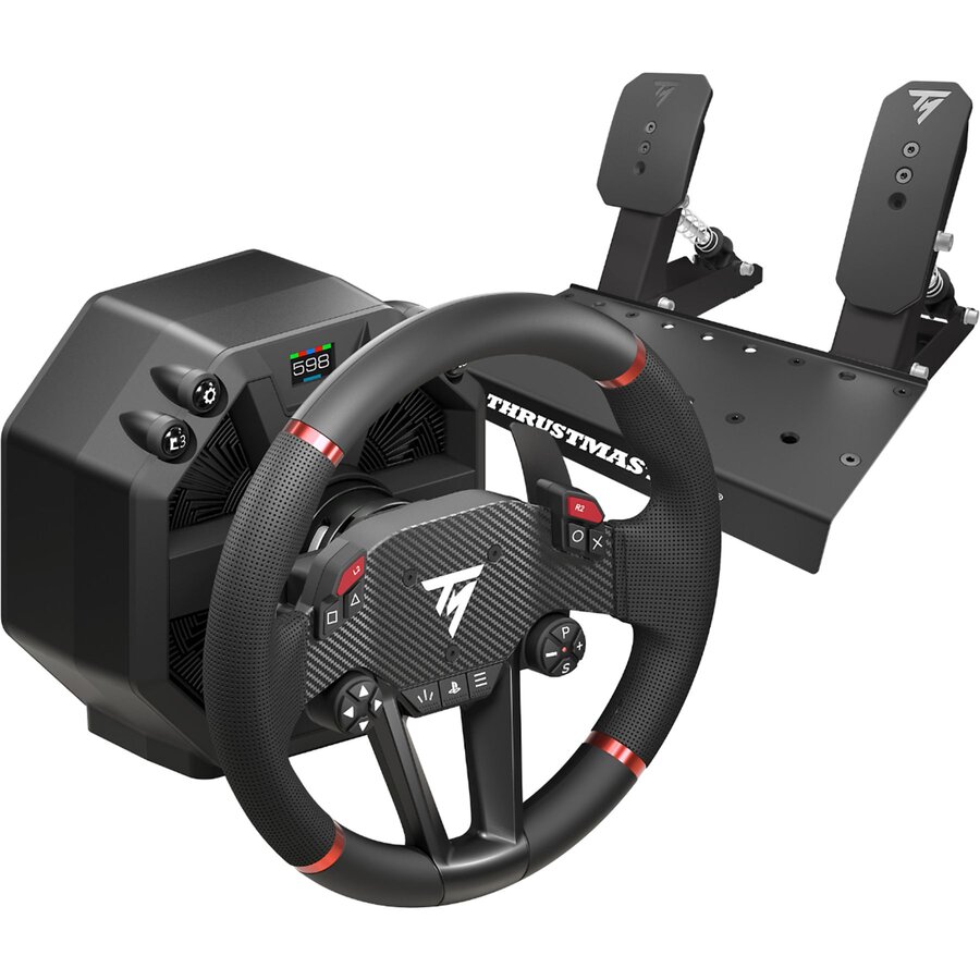 Volan Gaming T598 Direct Axial Drive Interfata USB + Set Pedale Negru