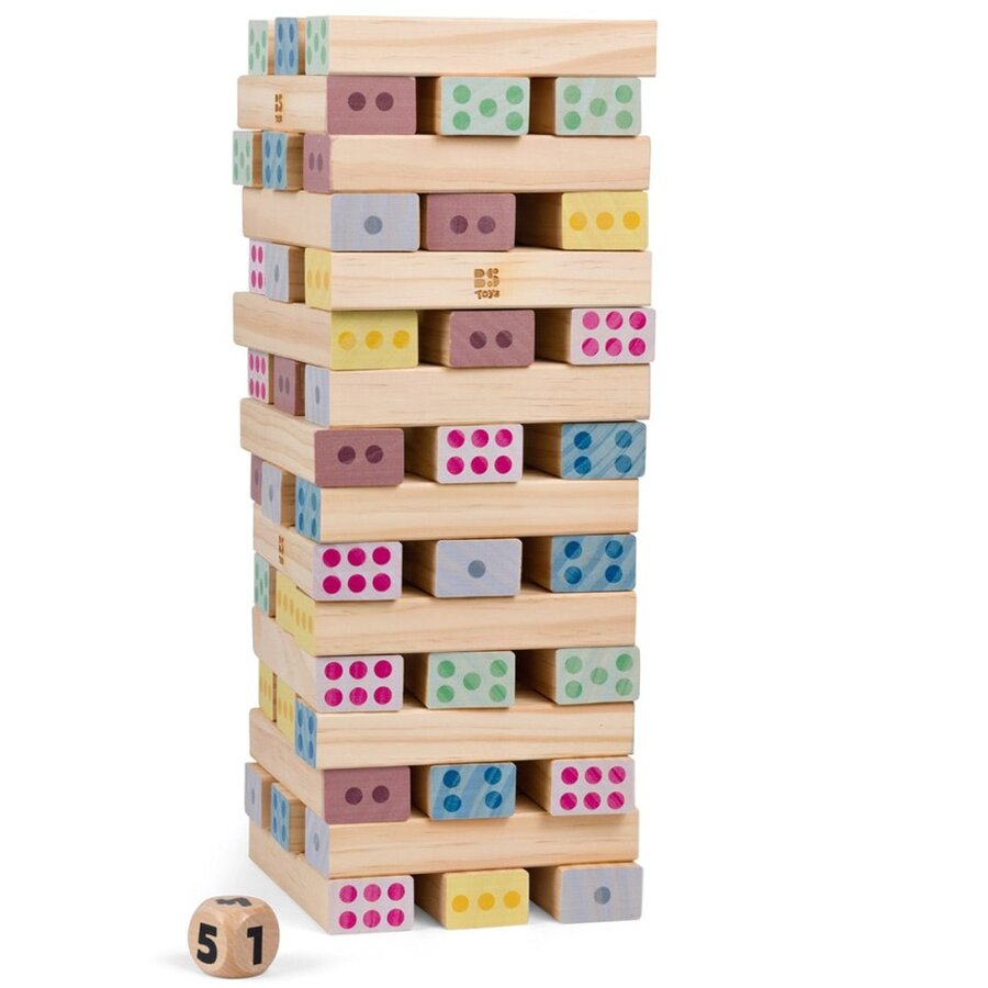 Turn Jenga Gigant Cu Numere Copii Varsta 5+ Ani Multicolor