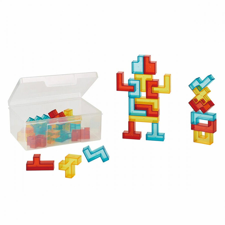 Puzzle Pentonimo Forme 3D Si Carduri Cu Activitati Copii Varsta 2-9 Ani Multicolor