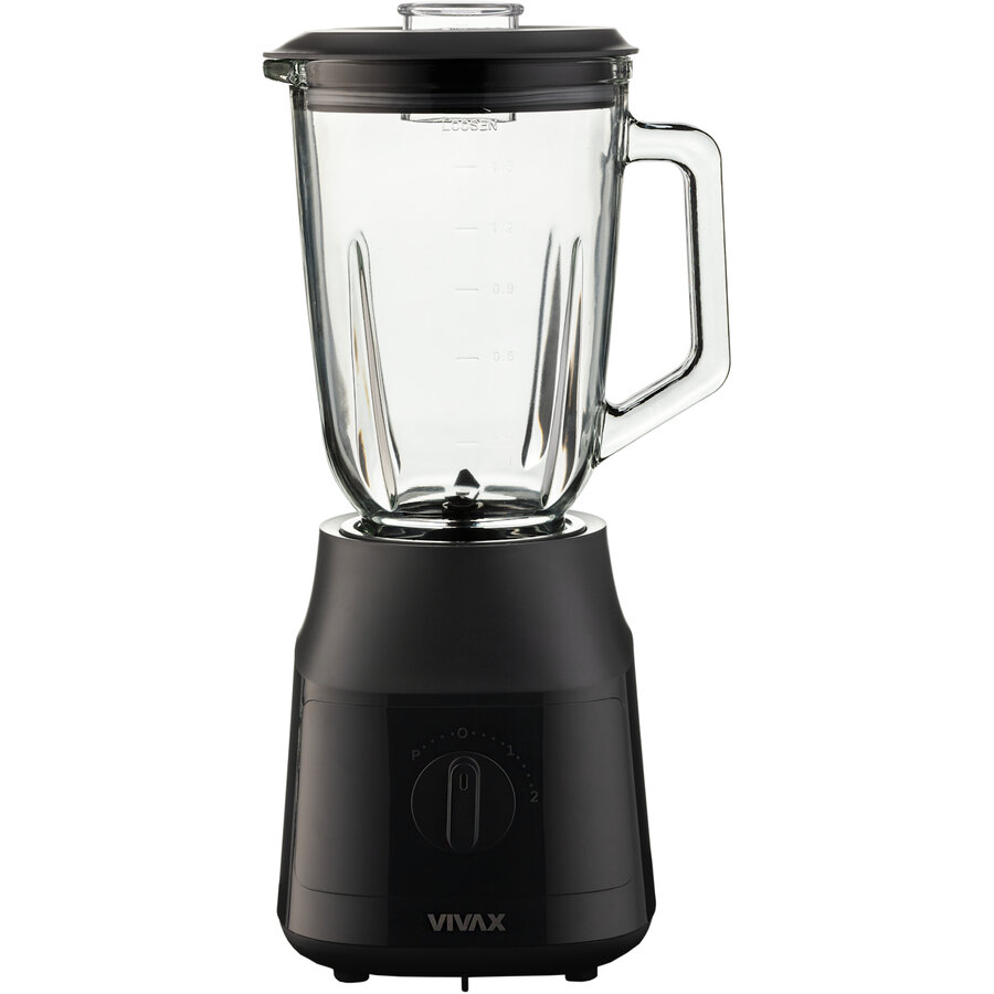 Blender BL-601B Capacitate Recipient Sticla 1.5L 2 Viteze + Turbo Pulse 600W Negru