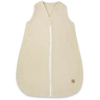 Sac de Dormit Qmini cu Fermoar de Iarnă Muselină Dublă Fermoar 70cm 0-6luni Bej Cald