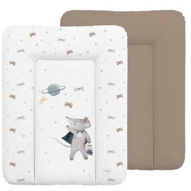 Saltea de Infasat Ceba Baby Moale 50x70cm pentru Comode de Infasat sau Suprafețe Plane fără BPA Impermeabilă +0luni Cosmic Mouse Multicolor