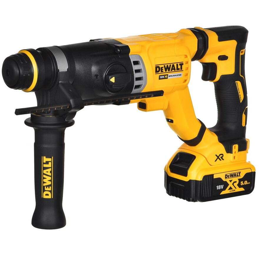 Ciocan Rotopercutor DCH263P1-QW SDS-Plus 1165RPM Acumulator 5.0Ah 18V si Incarcator Cutie Transport Galben/Negru