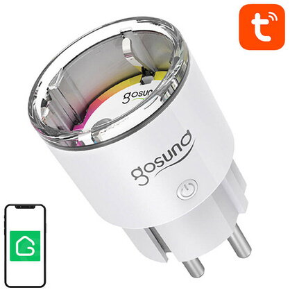 EP2 cu monitorizarea energiei Aplicati  Smart Life si TUYA Control vocal 10A WiFi Alb